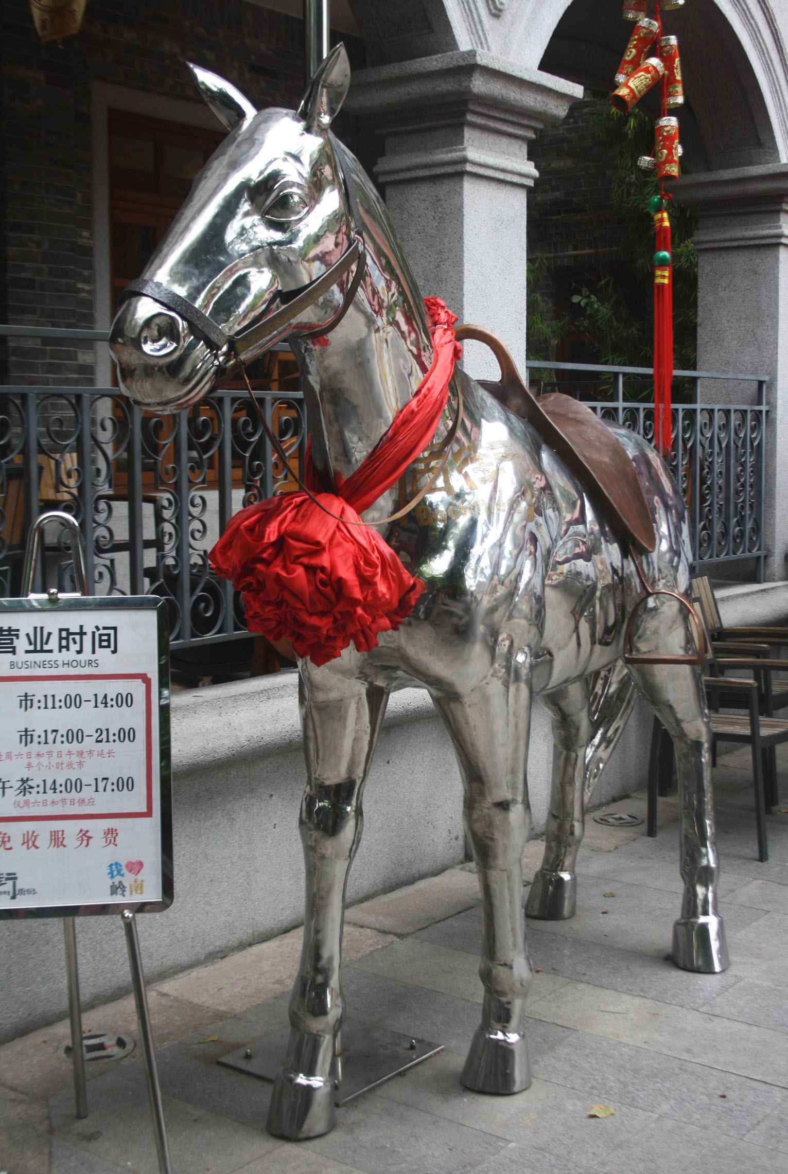 High mirror polished 316l Stainless Steel Horse Statue Sculpture