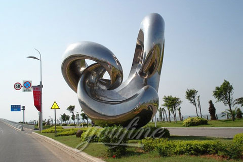 2017 Modern Outdoor Stainless Steel Sculpture with High Polished for Sale