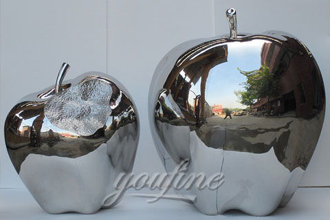 2017 Outdoor Mirror polished Modern Metal Sculpture in Stainless Steel for Sale